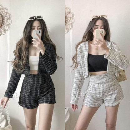 Tweed Georgia Terno Short and Crop Blazer